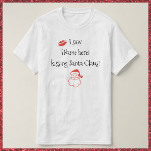 Niedlicher, lustiger Kissing-Weihnachtsmann T-Shirt