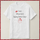 Niedlicher, lustiger Kissing-Weihnachtsmann T-Shirt
