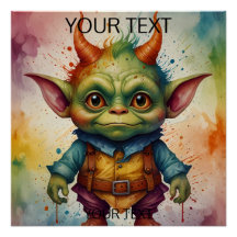 Niedlicher, lustiger kleiner Goblin