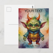 Niedlicher, lustiger kleiner Goblin Postkarte (Vorne/Hinten)