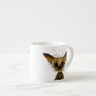 Niedlicher lustiger kleiner Miniaturhund Espressotasse