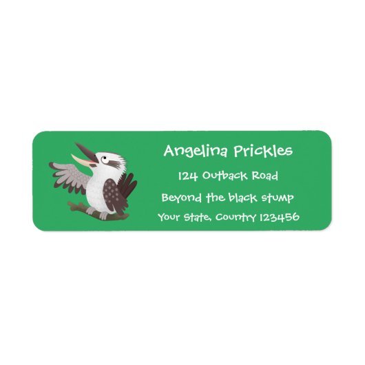 Niedlicher lustiger Lachen kookaburra Cartoon (Vorne)