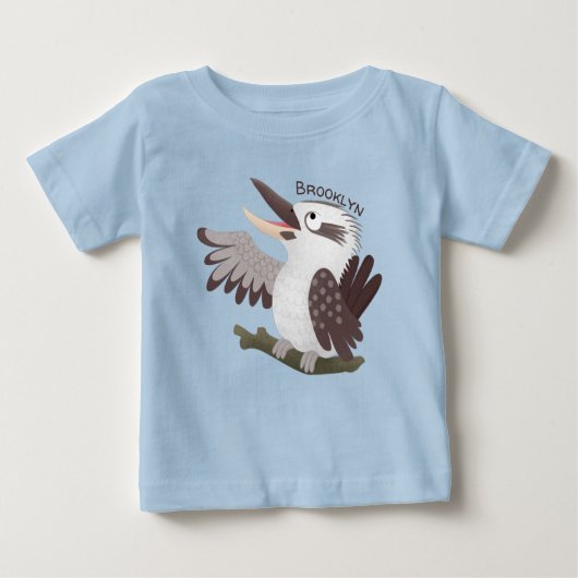 Niedlicher lustiger Lachen kookaburra Cartoon Baby T-shirt (Vorderseite)