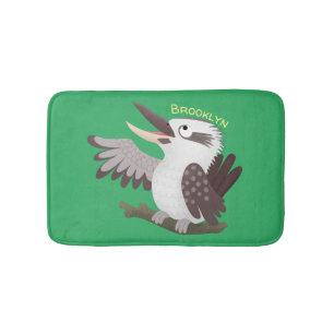 Niedlicher lustiger Lachen kookaburra Cartoon Badematte