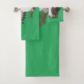 Niedlicher lustiger Lachen kookaburra Cartoon Badhandtuch Set (Insitu)