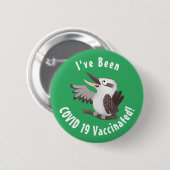 Niedlicher lustiger Lachen kookaburra Cartoon Button (Vorne & Hinten)