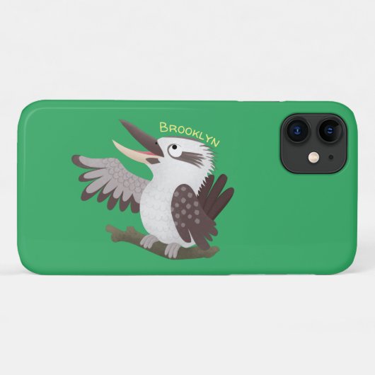 Niedlicher lustiger Lachen kookaburra Cartoon Case-Mate iPhone Hülle (Rückseite (Horizontal))