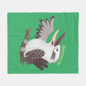 Niedlicher lustiger Lachen kookaburra Cartoon Fleecedecke (Vorderseite (Horizontal))