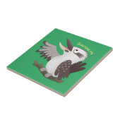 Niedlicher lustiger Lachen kookaburra Cartoon Fliese (Seite)