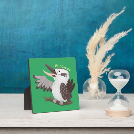 Niedlicher lustiger Lachen kookaburra Cartoon Fotoplatte (InSitu)