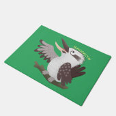 Niedlicher lustiger Lachen kookaburra Cartoon Fußmatte (Schrägansicht)
