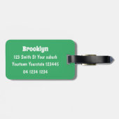 Niedlicher lustiger Lachen kookaburra Cartoon Gepäckanhänger (Rückseite horizontal)