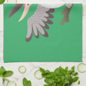 Niedlicher lustiger Lachen kookaburra Cartoon Geschirrtuch (Gefaltet)