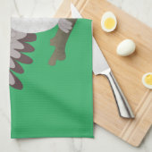 Niedlicher lustiger Lachen kookaburra Cartoon Geschirrtuch (Viertel Falte)