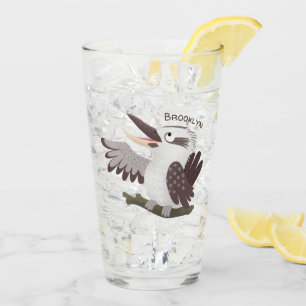 Niedlicher lustiger Lachen kookaburra Cartoon Glas