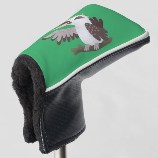 Niedlicher lustiger Lachen kookaburra Cartoon Golf Headcover (3/4 Vorderseite)