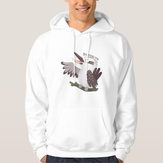 Niedlicher lustiger Lachen kookaburra Cartoon Hoodie (Vorderseite)