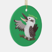 Niedlicher lustiger Lachen kookaburra Cartoon Keramik Ornament (Rechts)