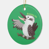 Niedlicher lustiger Lachen kookaburra Cartoon Keramik Ornament (Links)