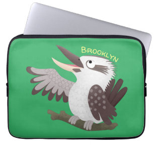 Niedlicher lustiger Lachen kookaburra Cartoon Laptopschutzhülle