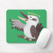 Niedlicher lustiger Lachen kookaburra Cartoon Mousepad (Mit Mouse)