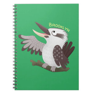 Niedlicher lustiger Lachen kookaburra Cartoon Notizblock