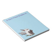 Niedlicher lustiger Lachen kookaburra Cartoon Notizblock (angewinkelt)