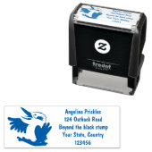 Niedlicher lustiger Lachen kookaburra Cartoon Permastempel (Beispiel)