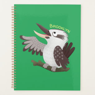 Niedlicher lustiger Lachen kookaburra Cartoon Planer
