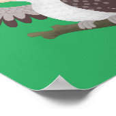 Niedlicher lustiger Lachen kookaburra Cartoon Poster (Ecke)