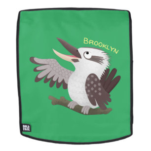 Niedlicher lustiger Lachen kookaburra Cartoon Rucksack