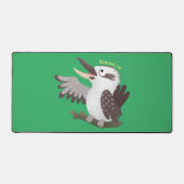 Niedlicher lustiger Lachen kookaburra Cartoon Schreibtischunterlage (Vorderseite)