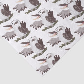 Niedlicher lustiger Lachen kookaburra Cartoon Seidenpapier (Ausschnitt)