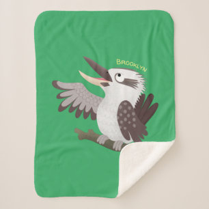 Niedlicher lustiger Lachen kookaburra Cartoon Sherpadecke