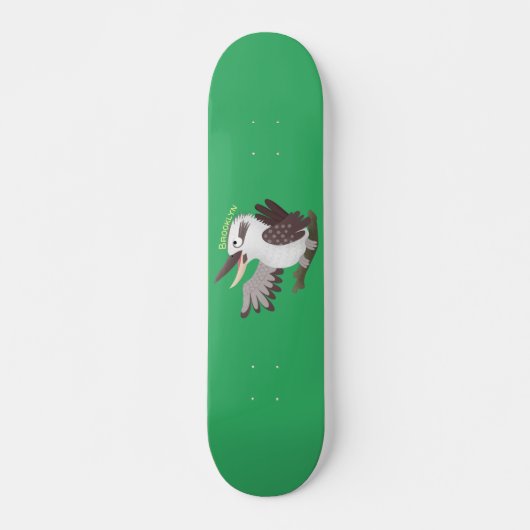 Niedlicher lustiger Lachen kookaburra Cartoon Skateboard (Vorne)