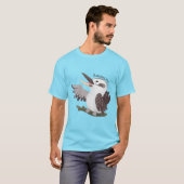 Niedlicher lustiger Lachen kookaburra Cartoon T-Shirt (Vorne ganz)