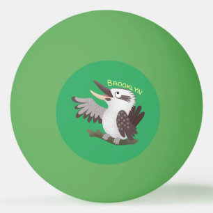 Niedlicher lustiger Lachen kookaburra Cartoon Tischtennisball