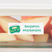 Niedlicher lustiger, lustiger Retro-Radio-Cartoon Etiketten (Befestigt)