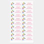 Niedlicher, lustiger Macaros Cartoon personalisier Etiketten (Blatt)