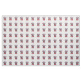 Niedlicher, lustiger Mops mit roter Brille und Bog Stoff (Yard (91,4 cm))