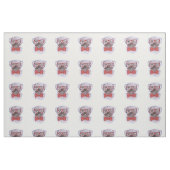Niedlicher, lustiger Mops mit roter Brille und Bog Stoff (Fat Quarter (45,7 x 55,9 cm))