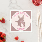 Niedlicher, lustiger personalisierter Geburtstag Serviette (Beispiel)