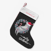 Niedlicher lustiger personalisierter kleiner weihnachtsstrumpf (Vorderansicht (hängend))