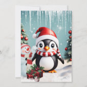 Niedlicher lustiger Pinguin. Einladung (Rückseite)