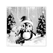 Niedlicher lustiger Pinguin. Permastempel (Design)