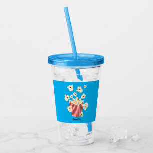 Niedlicher lustiger Popcorn-Cartoon Acryltrinkbecher