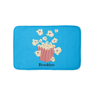 Niedlicher lustiger Popcorn-Cartoon Badematte