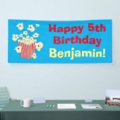 Niedlicher lustiger Popcorn-Cartoon Banner (Messe)