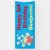 Niedlicher lustiger Popcorn-Cartoon Banner (Vertikal)