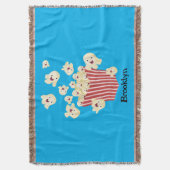 Niedlicher lustiger Popcorn-Cartoon Decke (Vorderseite Vertikal)